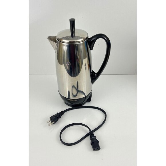 Farberware Superfast  FCP412 12 Cup Electric Coffee Percolator - Stainless Steel - Picture 1 of 10